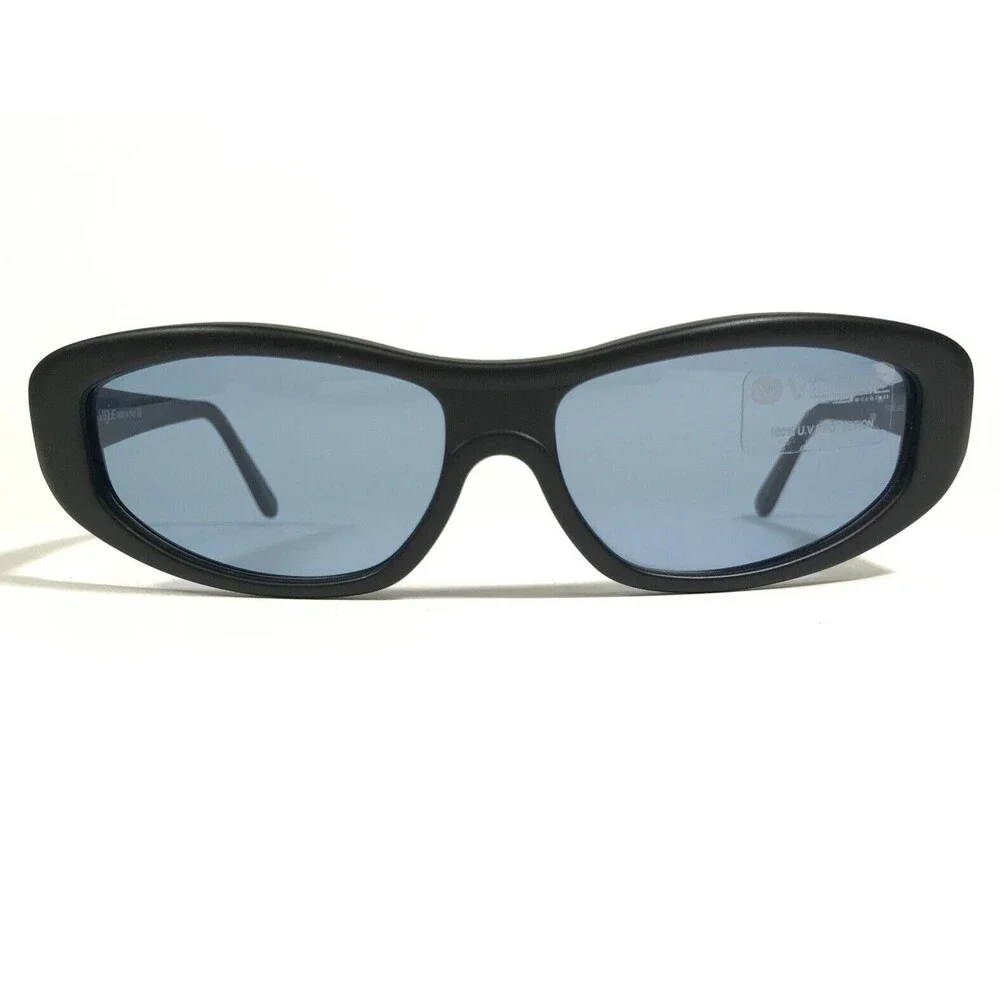 Vogue Sunglasses VO2209-S W44/S4 Black Rectangular Frames with Blue Lenses